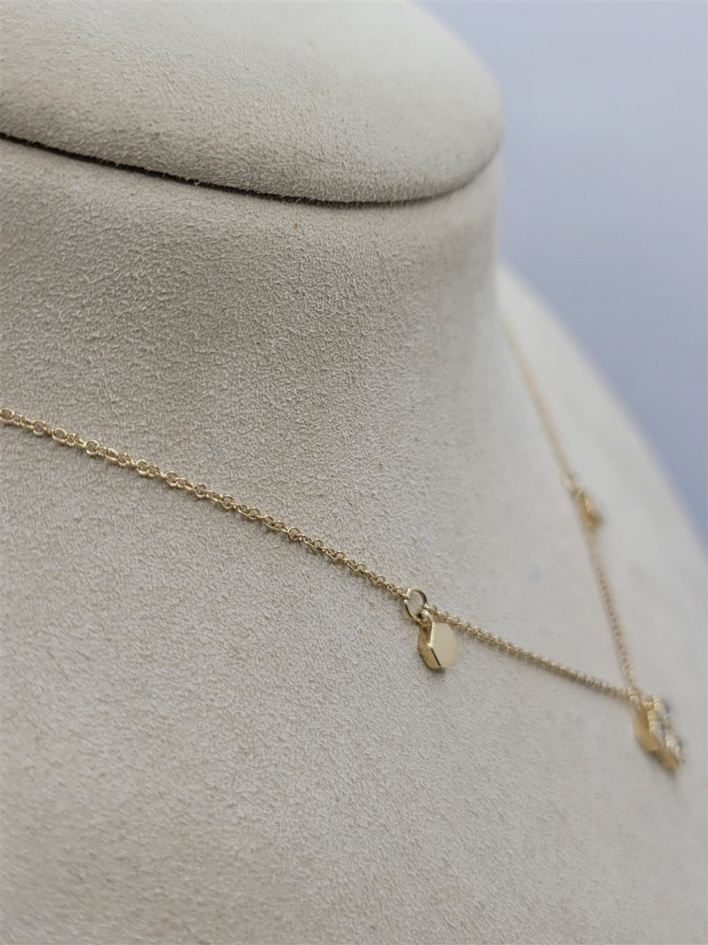 14K Yellow Gold 0.20 ctw Round cut Diamond Necklace