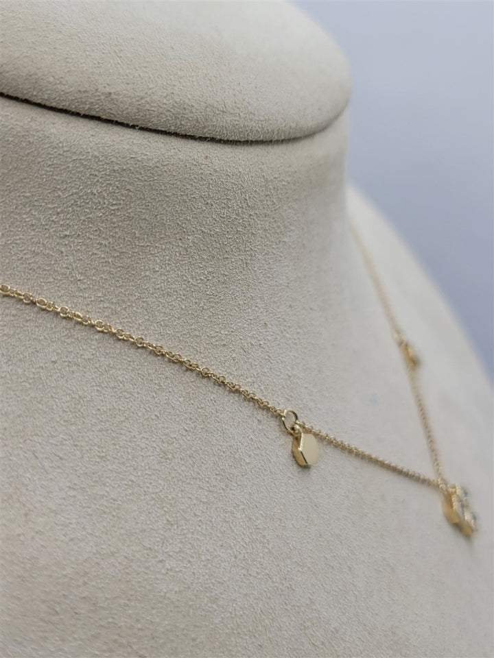 14K Yellow Gold 0.20 ctw Round cut Diamond Necklace