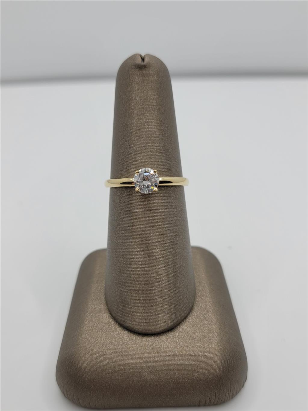 14K Yellow Gold .48 Ctw Solitaire Diamond Engagement Ring