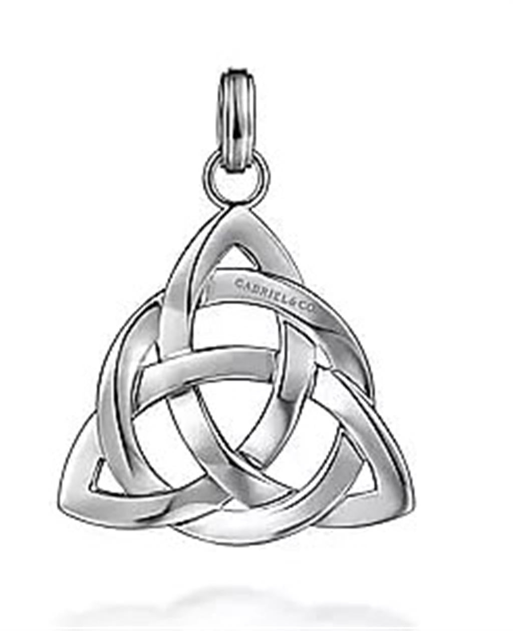 Men's Sterling Silver Gabriel & Co Celtic Knot Pendant