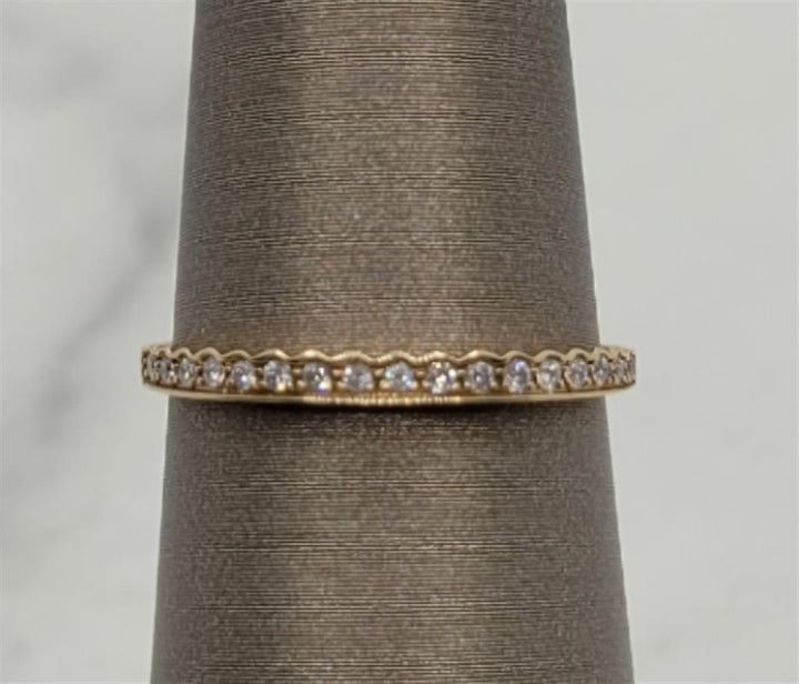 10K Yellow Gold Stackable Diamond Fashion Ring