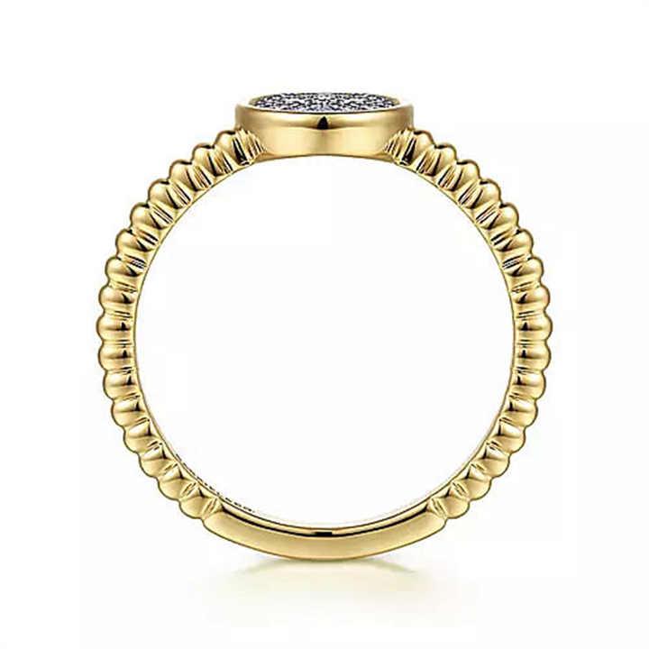 14K Yellow Gold Cluster Gabriel & Co Diamond Fashion Ring