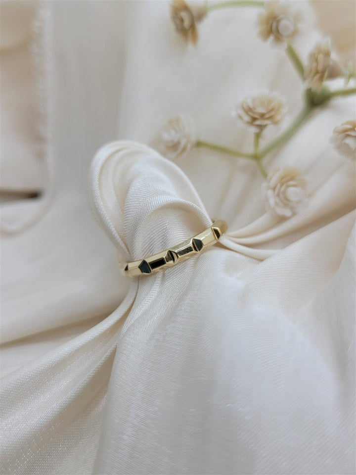 14K Yellow Gold Stackable Gold Fashion Ring
