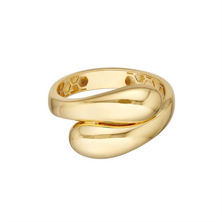 14K Yellow Gold Polished Lightweight Bypass Ring