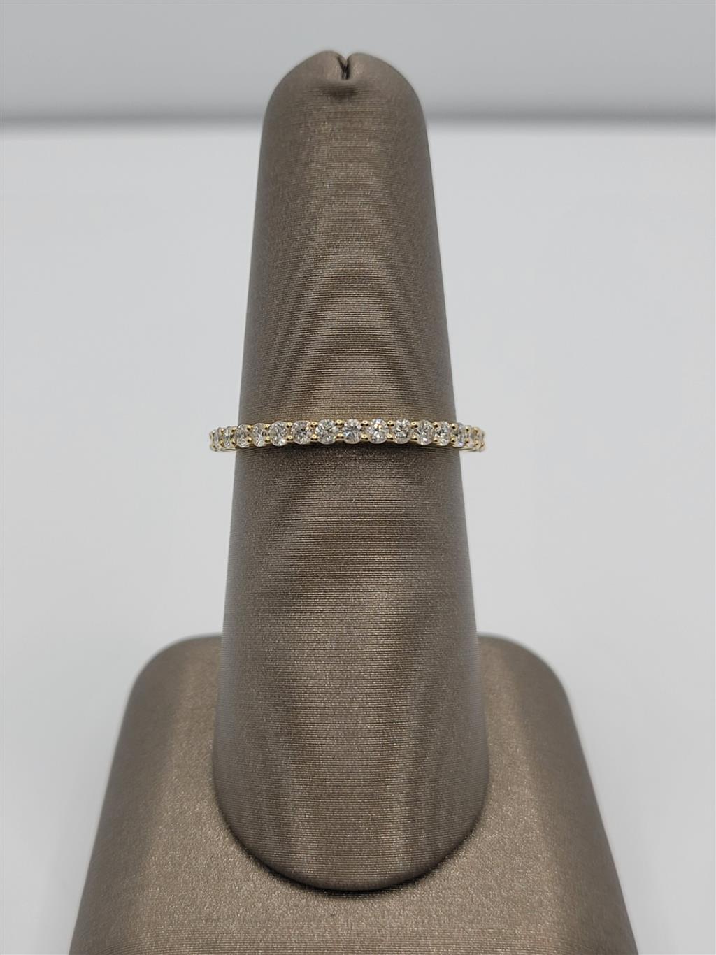 14K Yellow Gold Half-Way Diamond Wedding Band