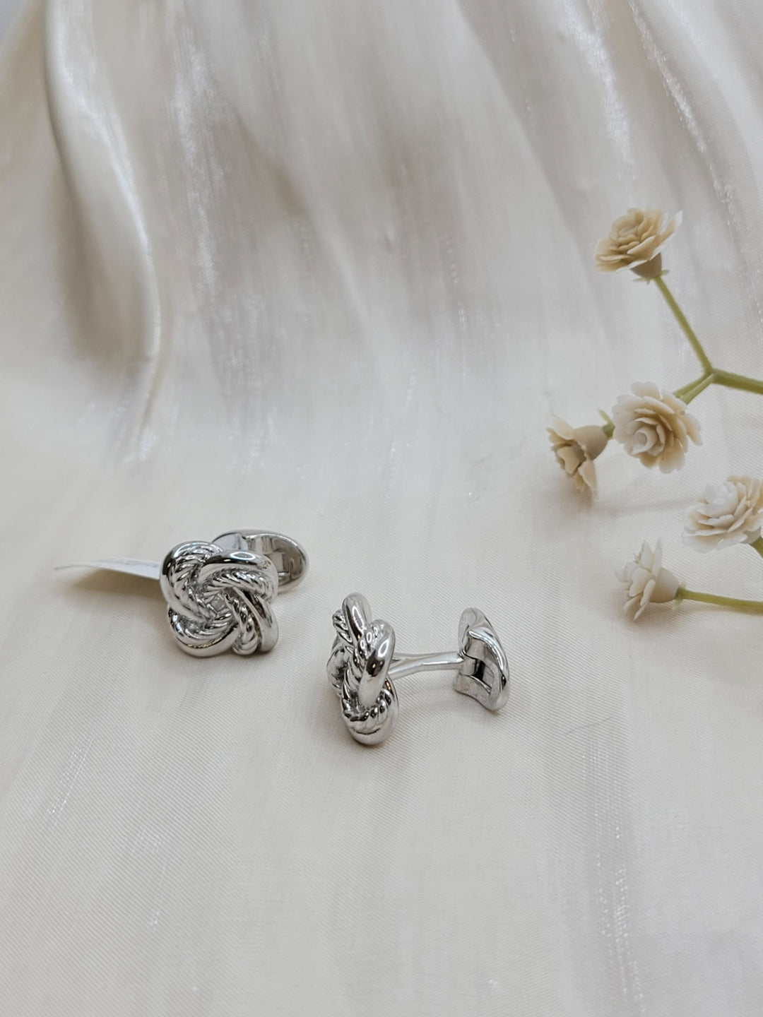 Sterling Silver "Gabriel & Co" Love Knot Cuff Links