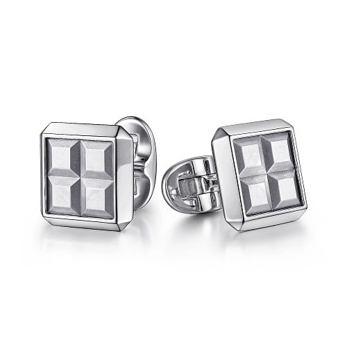 Sterling Silver "Gabriel & Co." Square Cuff Links