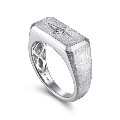 Men's Sterling Silver "Gabriel & Co" North Star Ring