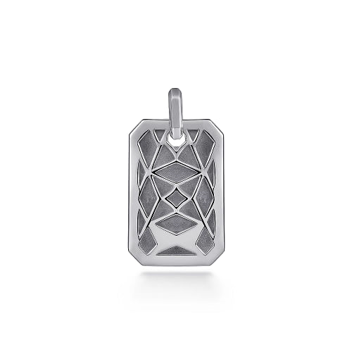 Sterling Silver "Gabriel & Co." Brushed Engravable Dog Tag