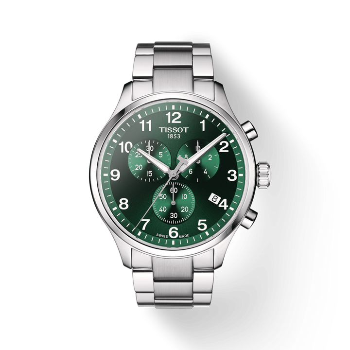 Tissot Stainless Steel Green Chronograph XL Classic Watch