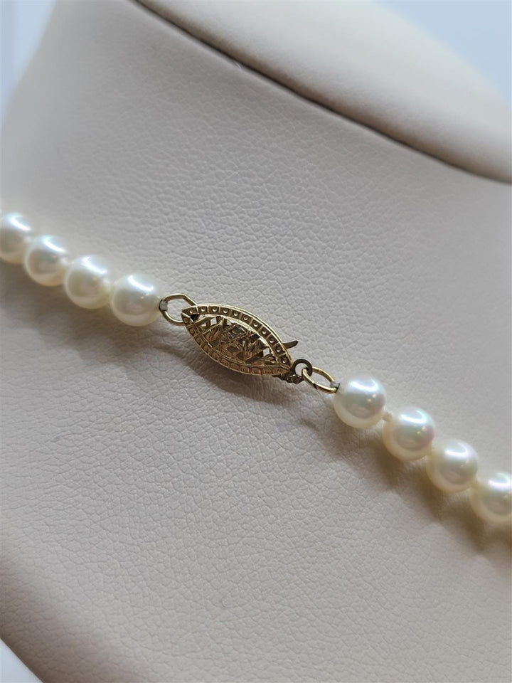 18" 14K Yellow Gold Akoya Pearl Strand