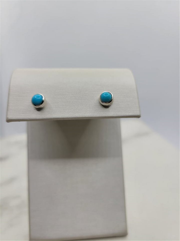 Sterling Silver Turquoise Stud Earrings