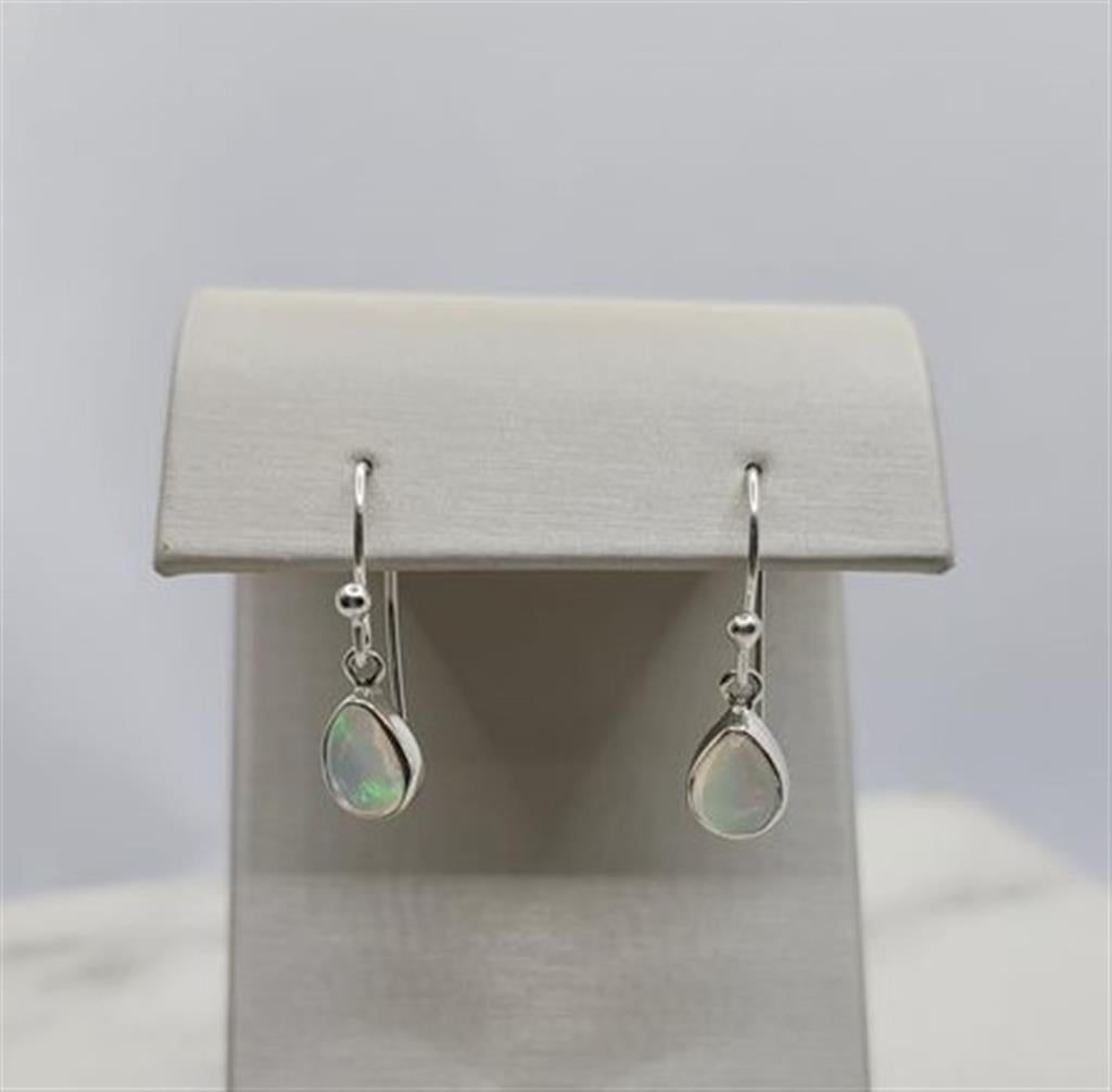 Sterling Silver Opal Dangle  Earrings