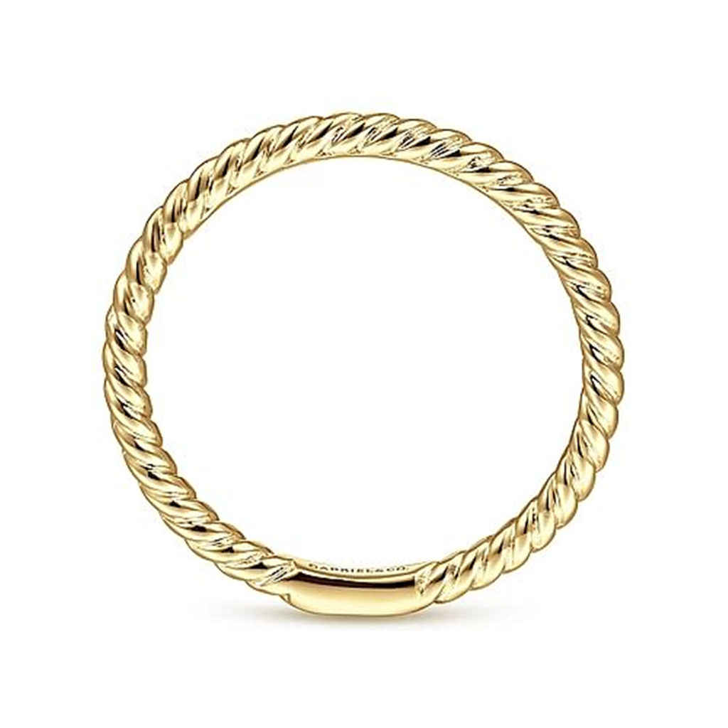 14K Yellow Gold Gabriel & Company's Twisted Rope Gold Fashion Ring
