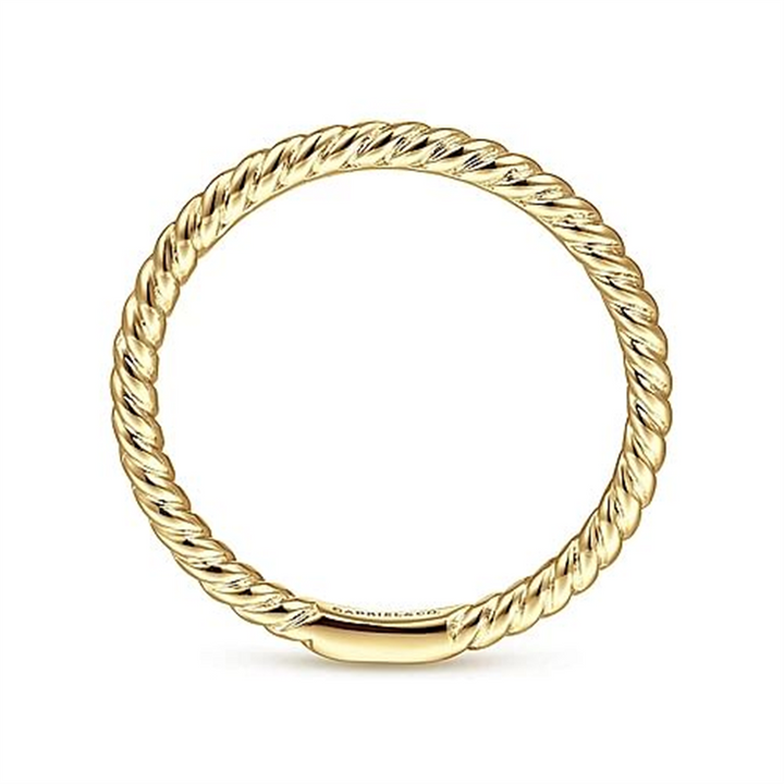 14K Yellow Gold Gabriel & Company's Twisted Rope Gold Fashion Ring