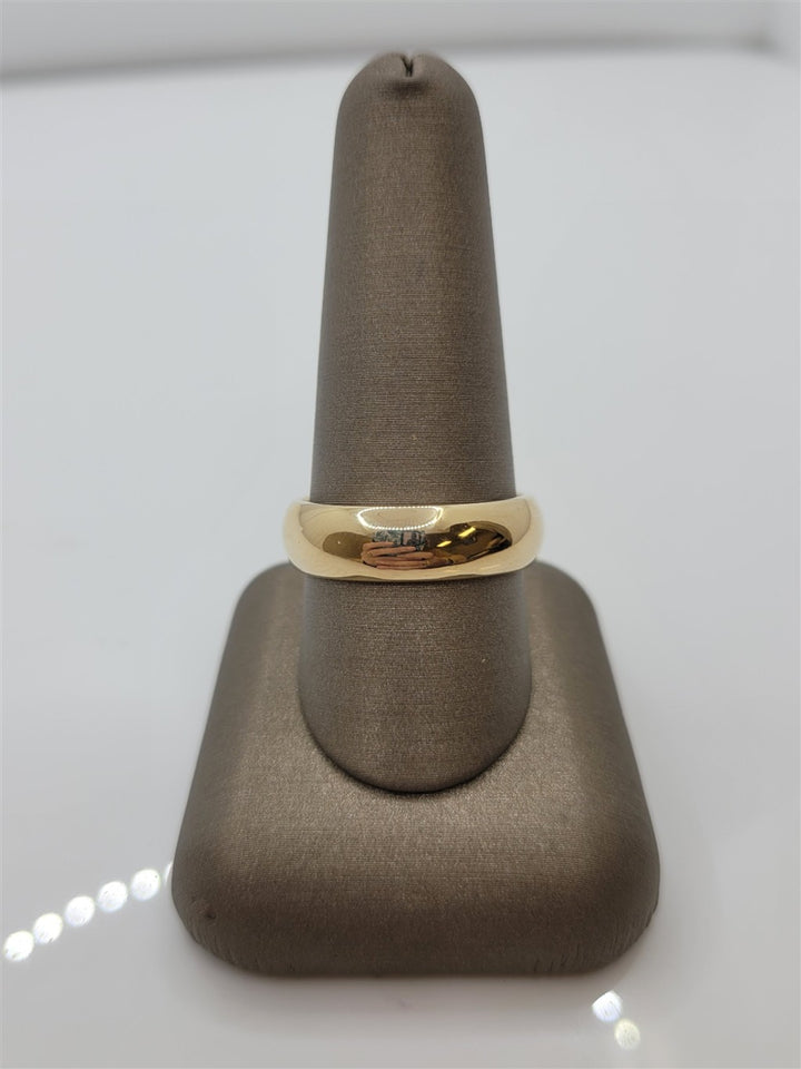 14K Yellow Gold 6.5 mm Half Round Wedding Band