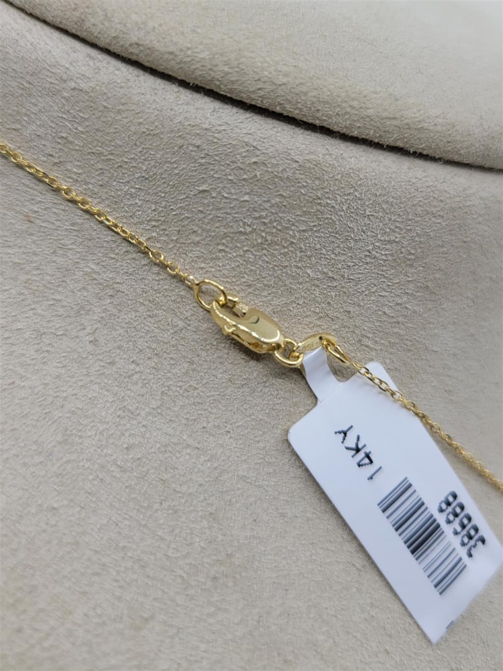 14K Yellow Gold 0.50 Twt Round Cut Diamond Heart Necklace