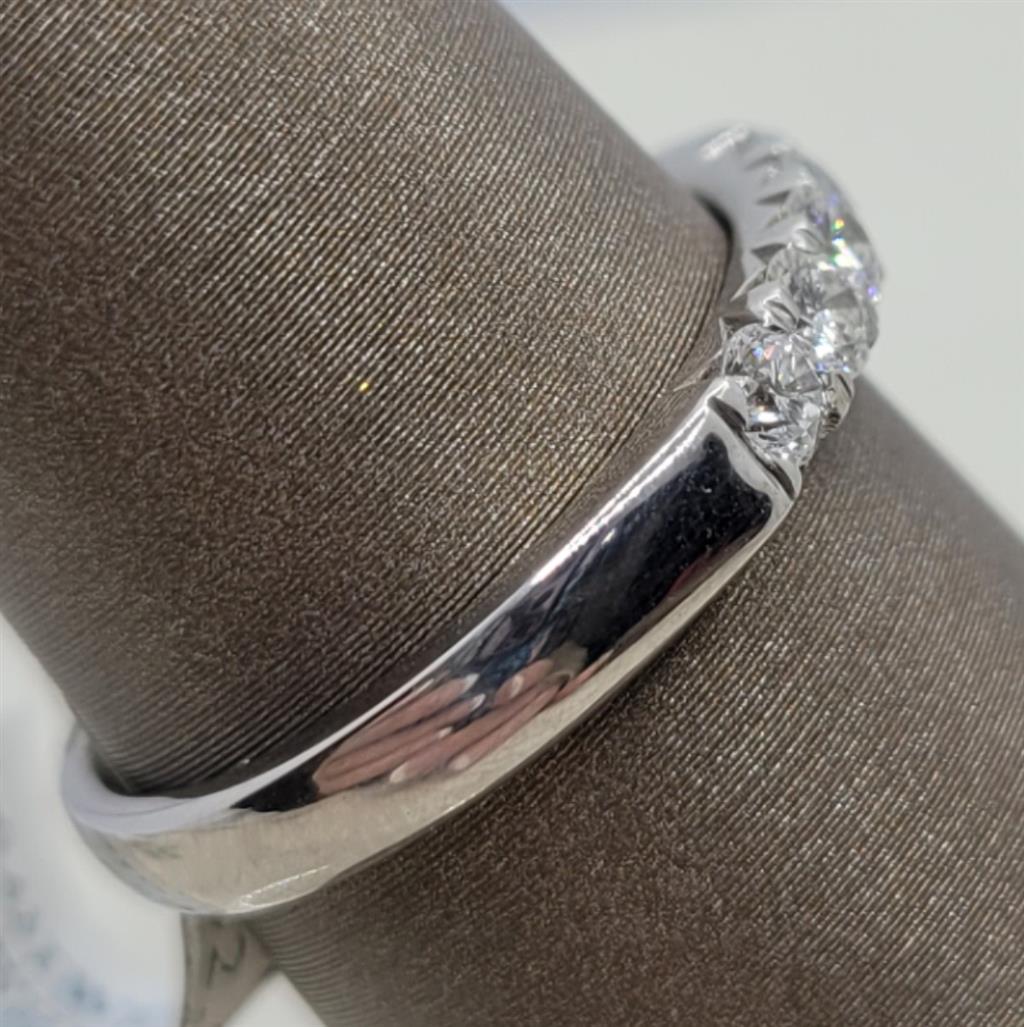 14K White Gold Prong Set Diamond Wedding Ring