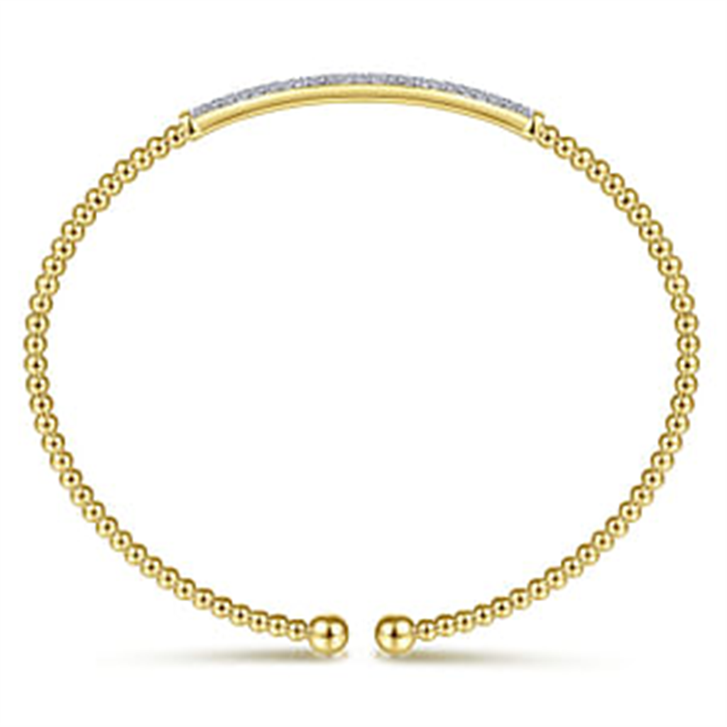 14K Yellow Gold Gabriel & Co. Bujukan 0.32 ctw Round cut Diamond Bracelet