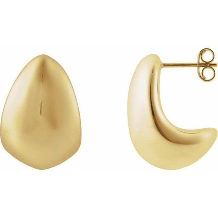 14K Yellow Gold Teardrop Earrings