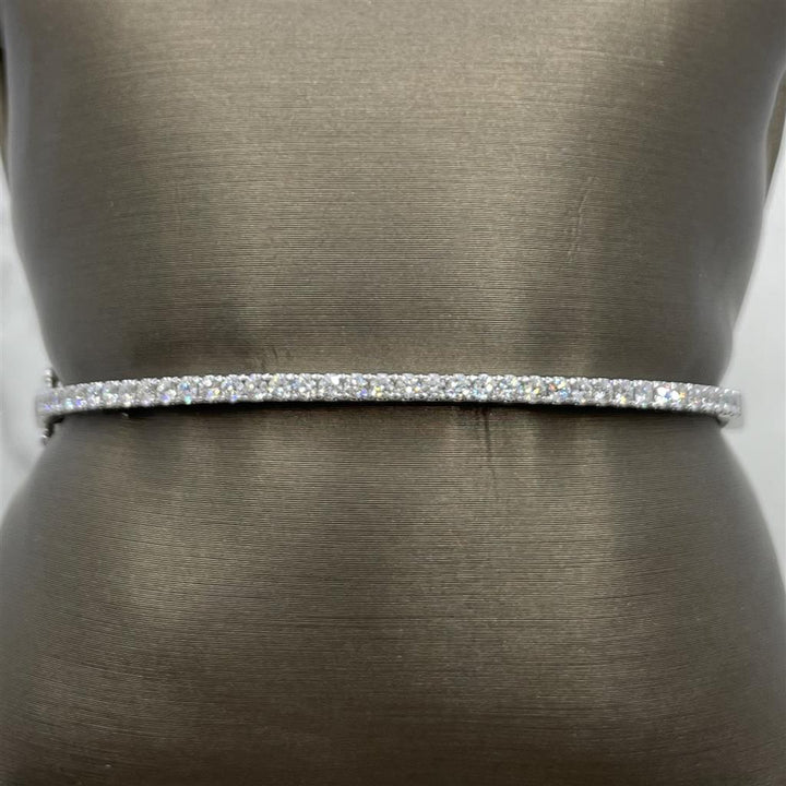 14K White Gold 0.94 ctw Round cut Diamond Bracelet