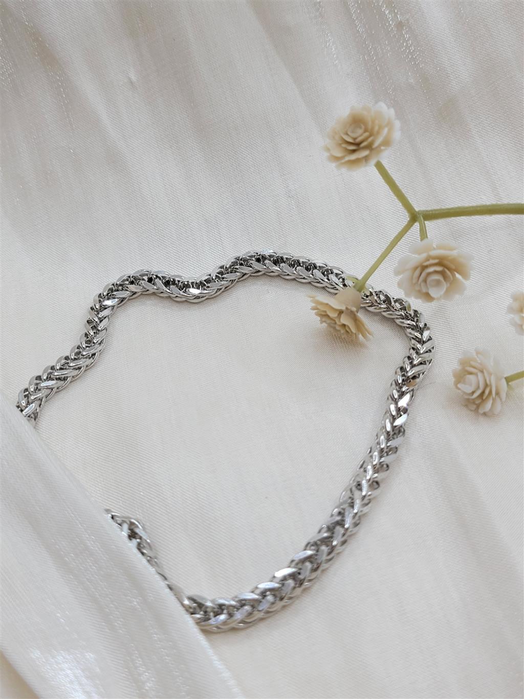 Sterling Silver "Gabriel & Co." Wheat Chain Bracelet