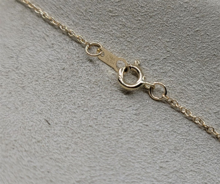 14K Yellow Gold Pearl Fashion Textured Necklace