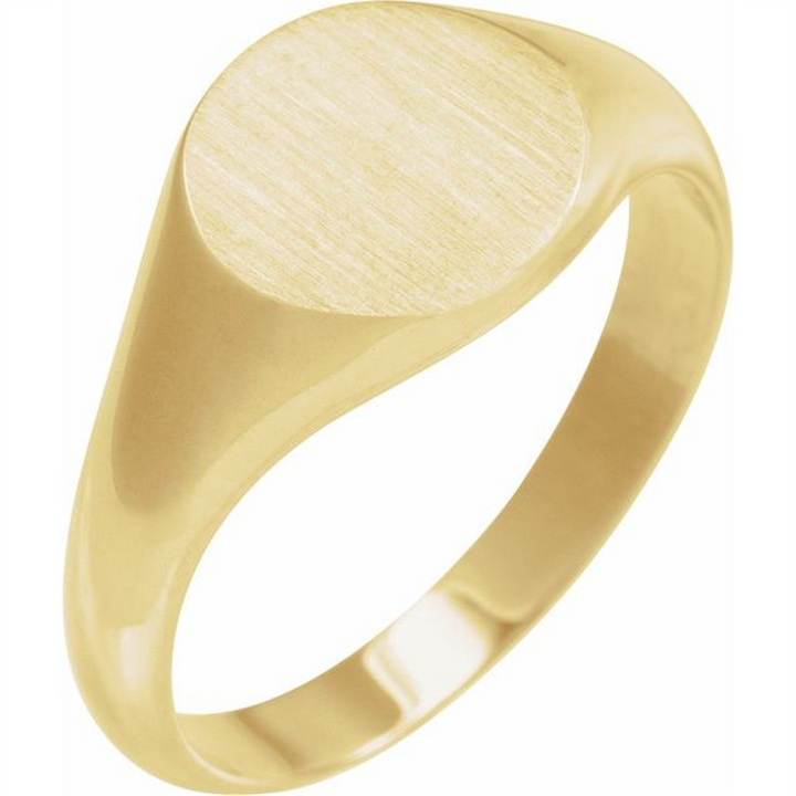 10K Yellow Gold Engravable Signet Ring