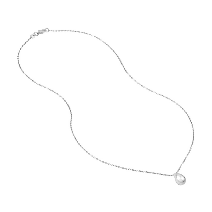 16-18" Sterling Silver Teardrop Pendant Forzentina Necklace
