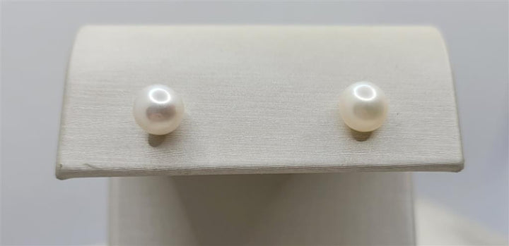 14K Yellow Gold Pearl Studs Pearl Jewelry