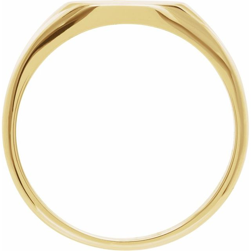 10K Yellow Gold Engravable Signet Ring