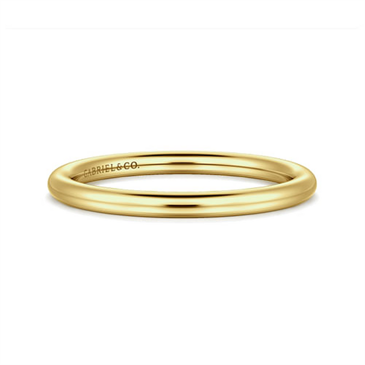 14k Yellow Gold "Gabriel & Co." Classic Plain Wedding Ring