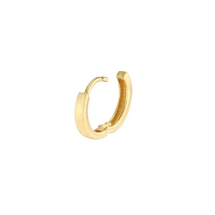 14K Yellow Gold 11mm Square Tube Mini Hoop Earrings