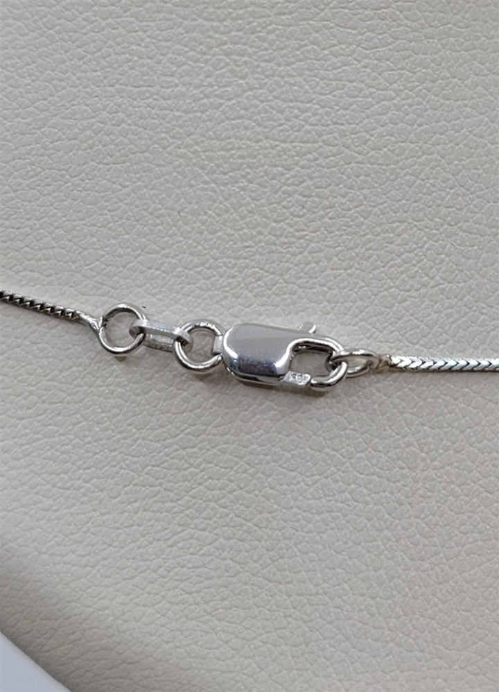 14K White Gold Polished Cross Pendant Necklace