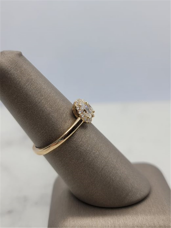 14K Yellow Gold Two Stone Diamond Fashion Ring