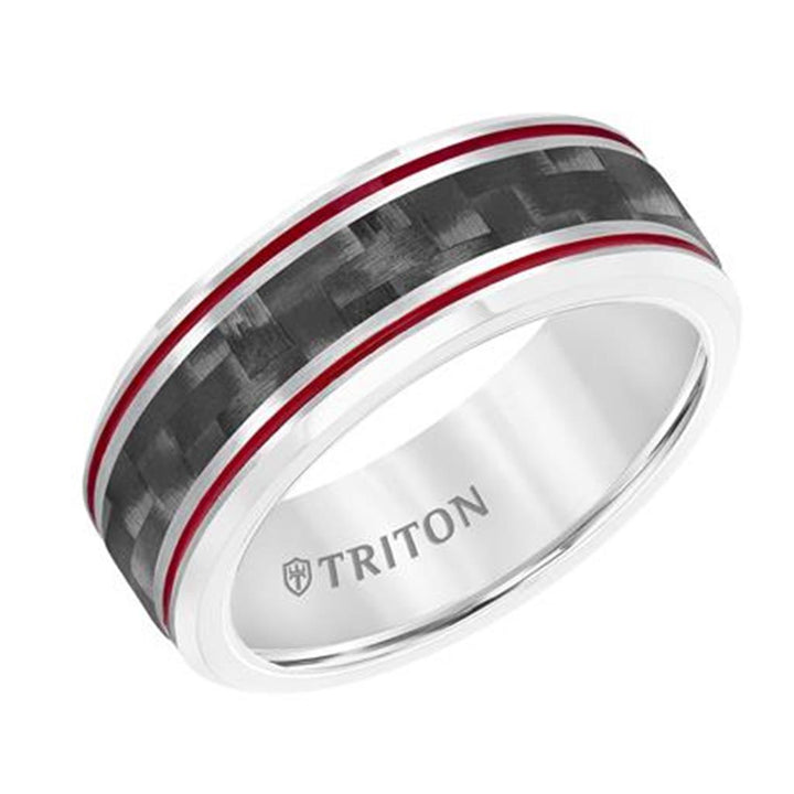 Men's Tungsten Carbide & Carbon Fiber Wedding Ring