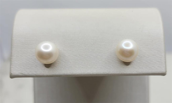 14K White Gold Pearl Studs Pearl Jewelry