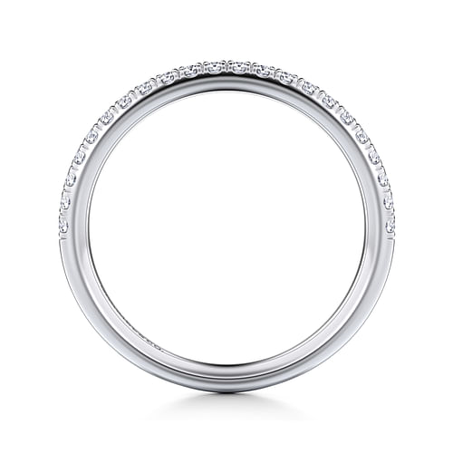 14K White Gold Prong Set Classic "Gabriel & Co" Diamond Wedding Ring