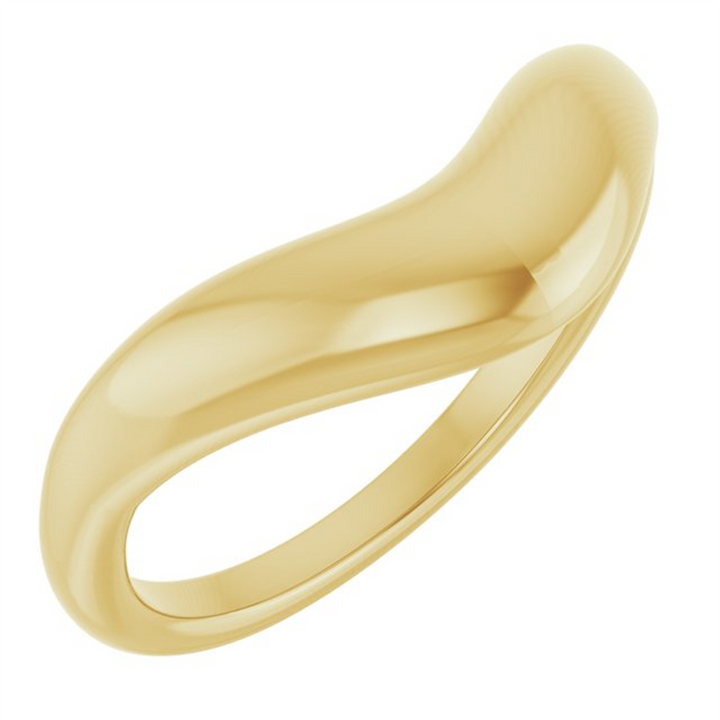 14K Yellow Gold Contour Band