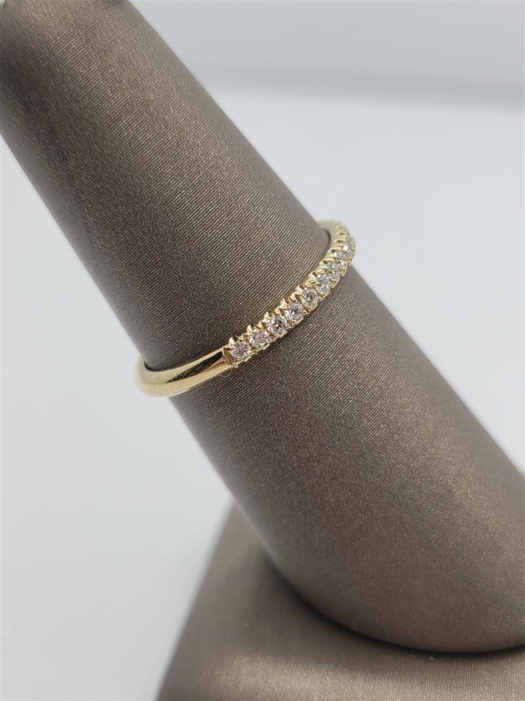 14K Yellow Gold Diamond Wedding Band