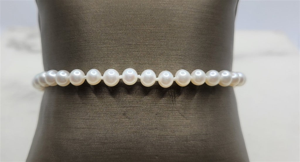14K Yellow Gold Pearl Bracelet Pearl Jewelry