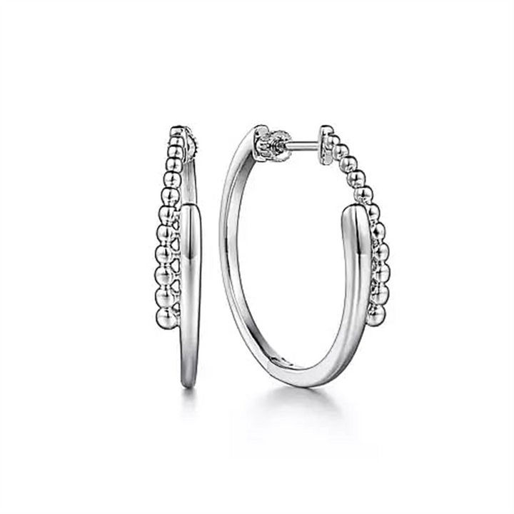 Sterling Silver Bypass Hoop Earrings