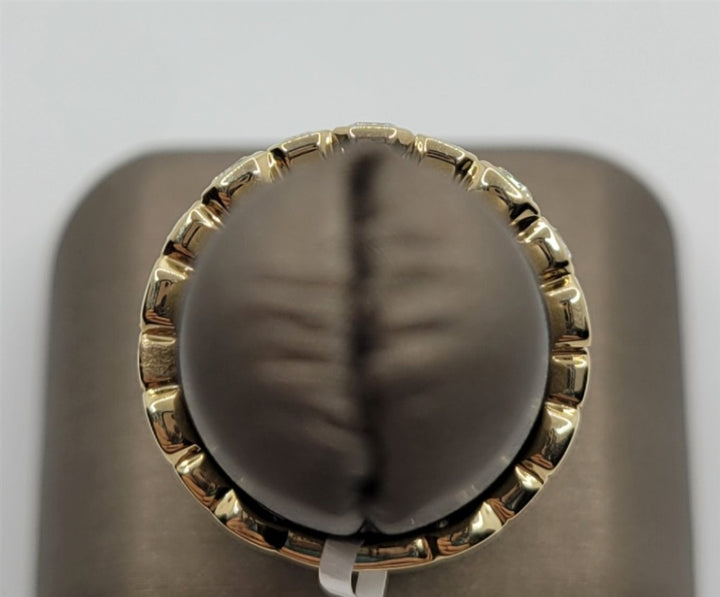 14K Yellow Gold Bezel-Set Emerald Cut Diamond Fashion Band
