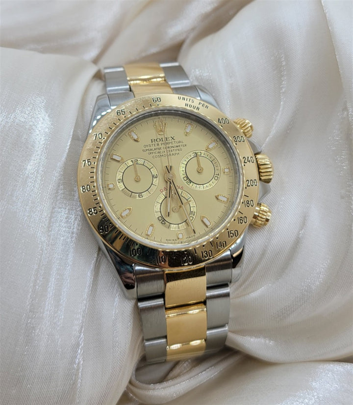 Certified Pre-Owned Rolex 40mm Stainless Steel & Yellow Gold Daytona