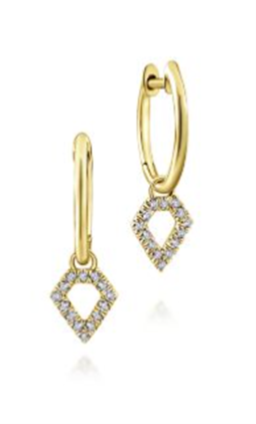 14K Yellow Gold "Gabriel & Co. " Kaslique Diamond Fashion Earrings