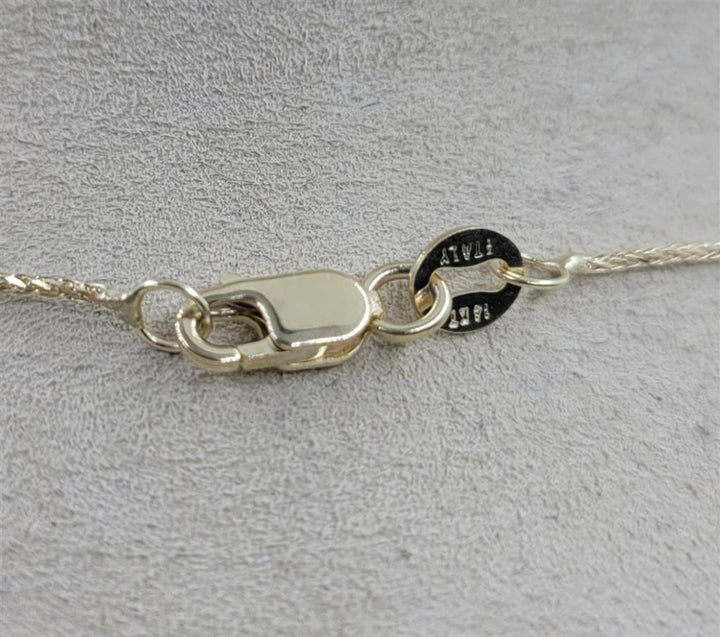 14K Yellow Gold 18" Engravable Dog-Tag Necklace