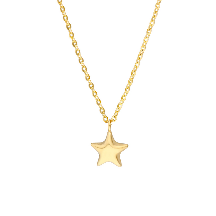 14K Yellow Gold Kids Star Necklace