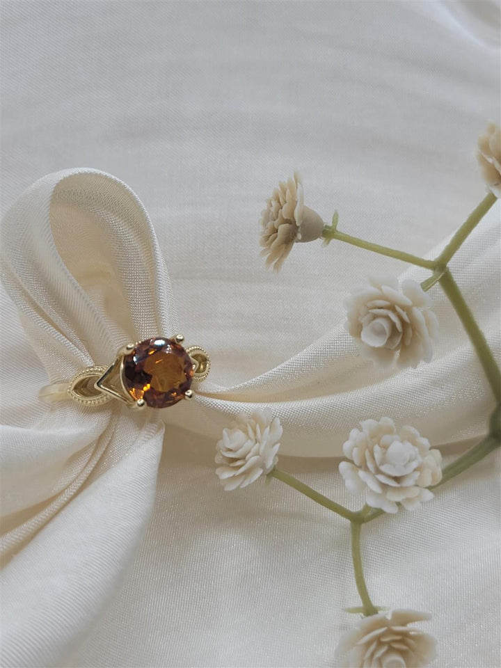 14K Yellow Gold Fashion Citrine & Gemstone Ring