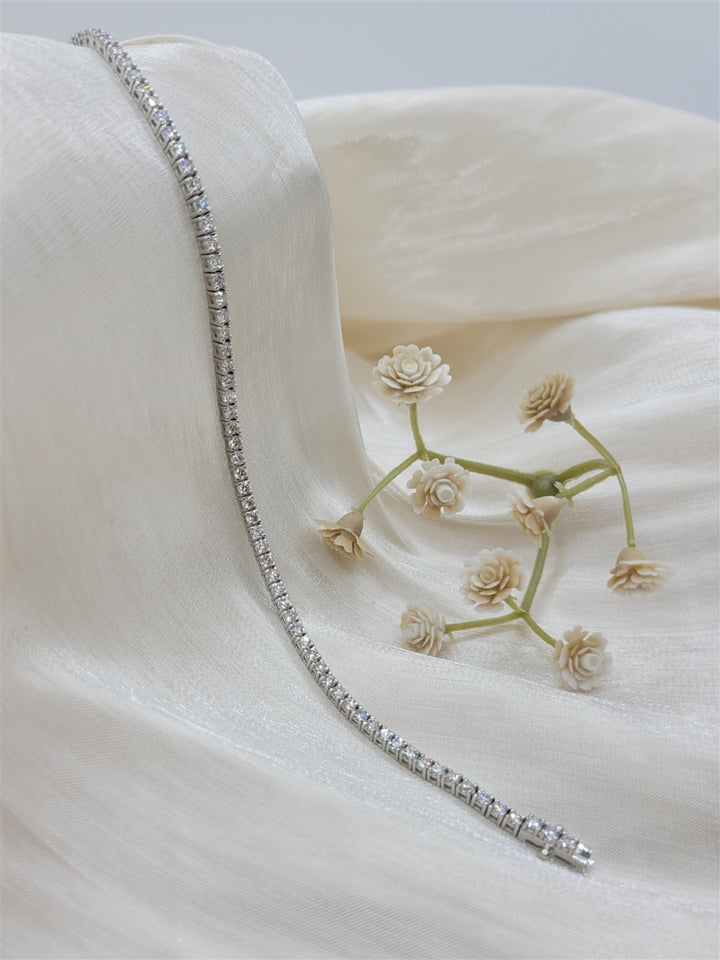 14K White Gold 3.00 ctw Round cut Lab Grown Diamond Bracelets