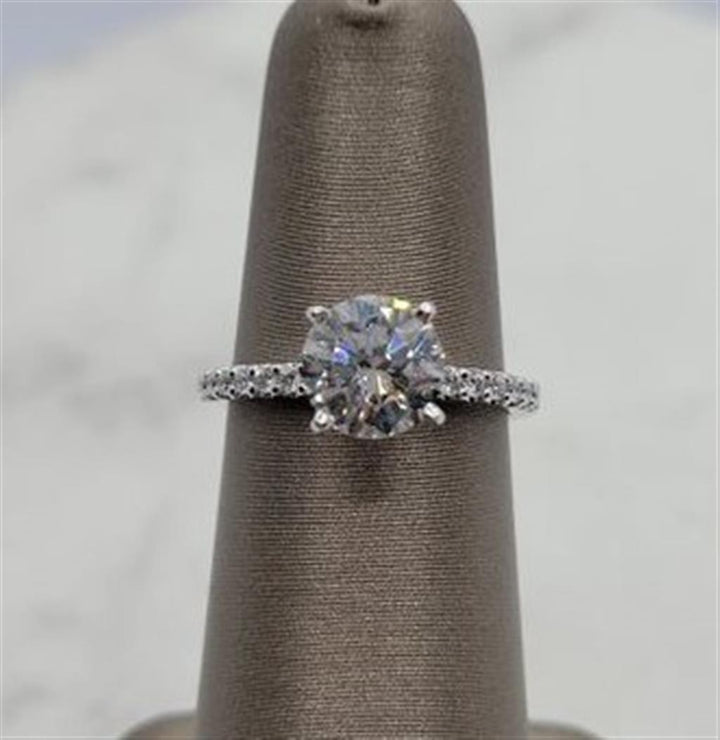 14K White Gold Classic Gabriel & Co Diamond Engagement Ring
